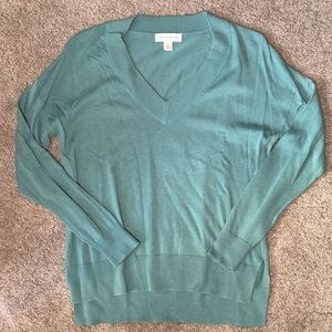 Treasure & Bond V‑Neck Sweater in Teal